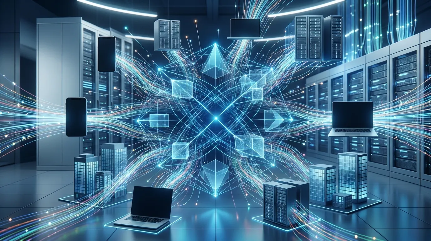 Global artificial intelligence network connecting users, developers and cloud data centers