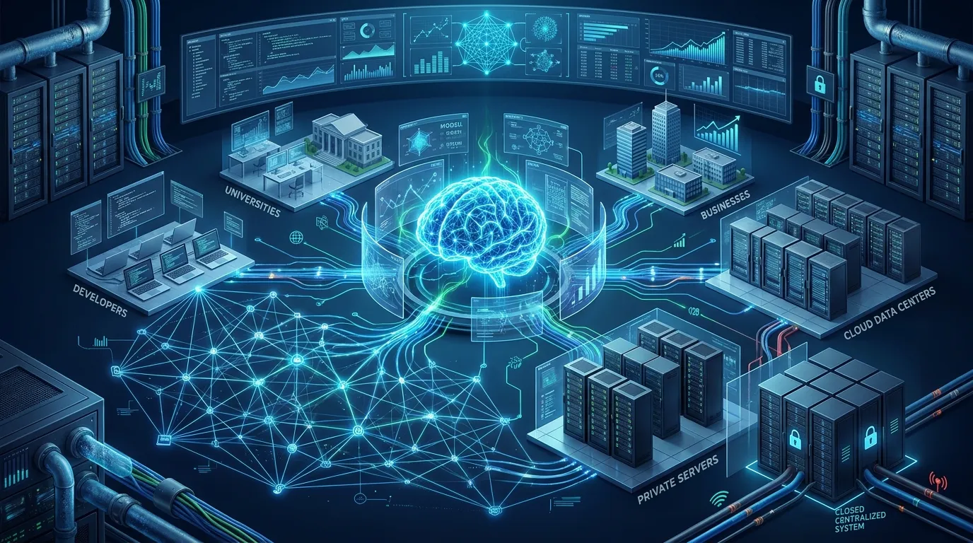 Open-weight artificial intelligence model connected to developers, businesses and private infrastructure